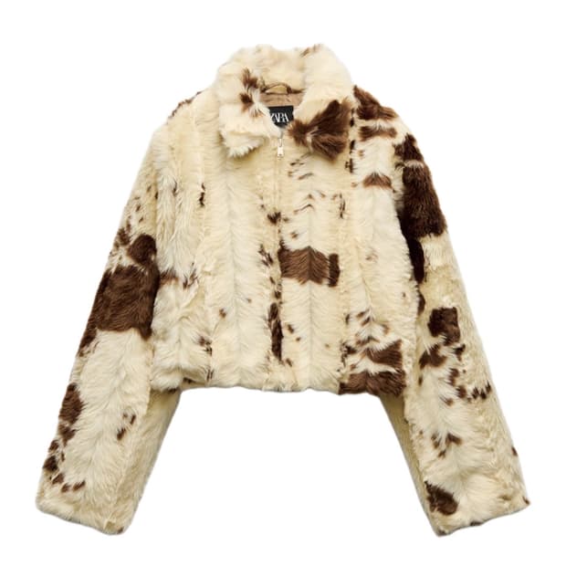 자라 애니멀 프린트 퍼자켓