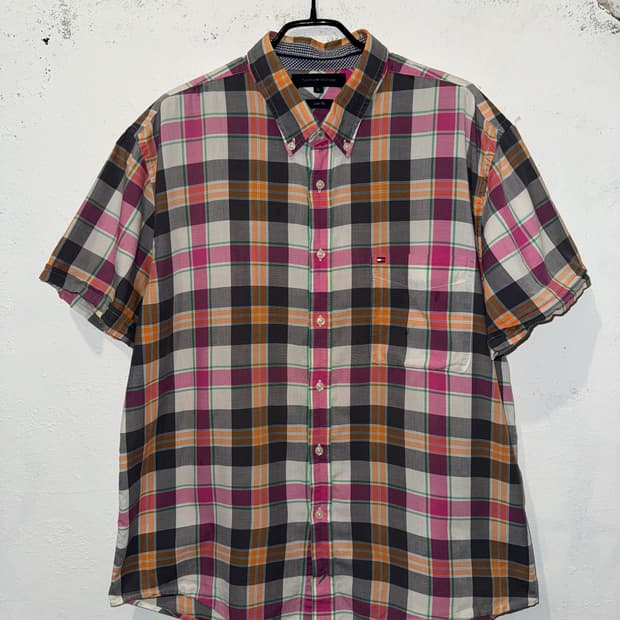 타미힐피거 멀티컬러 체크 셔츠
