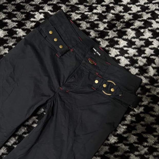 Y2k 벨트 부츠컷 바지