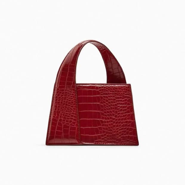 자라 zara 애니멀 프린트 시티백 레드 레드백 갸루 오네갸루