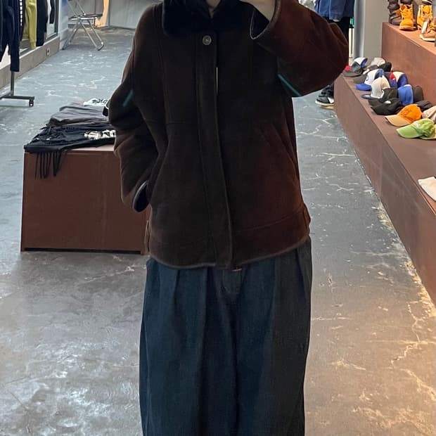 입생로랑 양가죽 스웨이드 무스탕 자켓 H1073