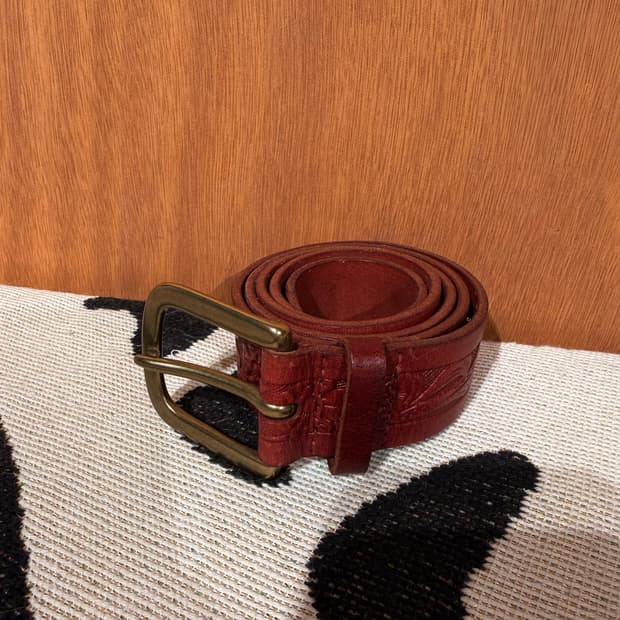 폴로랄프로렌 솔리드브라스 웨스턴 벨트 M