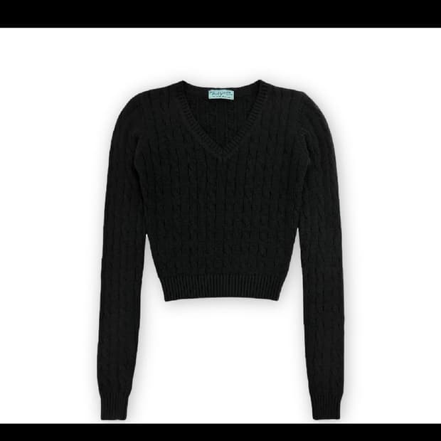 페일제이드 케이블 니트 브이넥 23버전 블랙