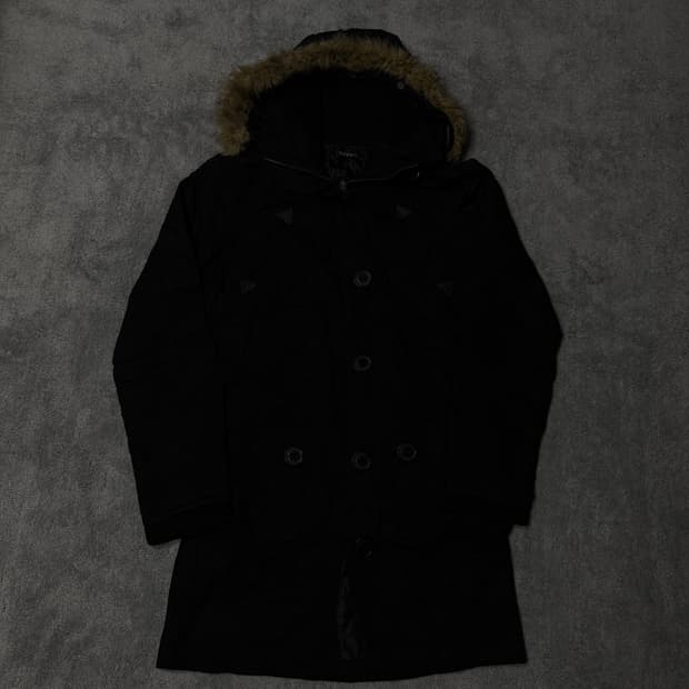 Vintage Y2k punk & Vkei fur hood parka