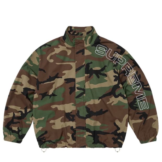 [L] 25FW 슈프림 스펠아웃 립스탑 트랙자켓 우드랜드 카모