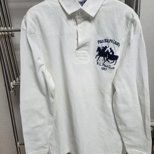 정품 폴로랄프로렌 빅포니 럭비 카라 롱슬리브 S