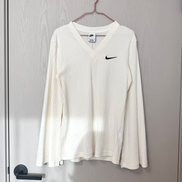 (L) 나이키 브이넥 골지 져지 티셔츠