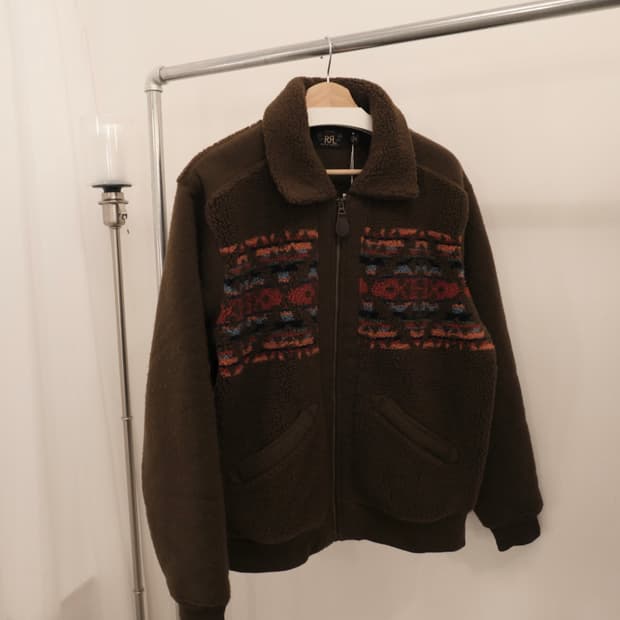 RRL 그리즐리 플리스 자켓