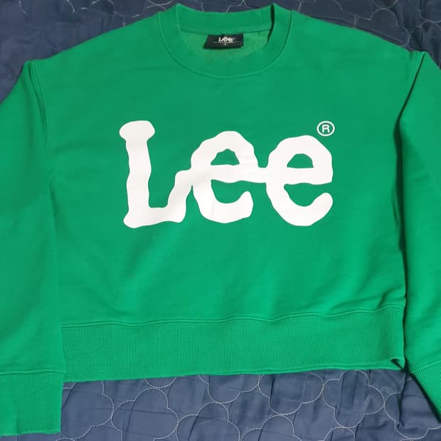 LEE 여성 크롭 맨투맨 그린 (S) 새상품급