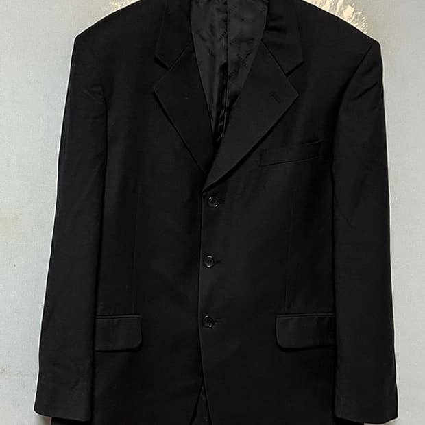 BALMAIN 발망 라이센스 3버튼 울 남자 블레이저 블랙 XL 105