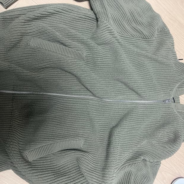 무탠다드 리브드 니트 후드집업