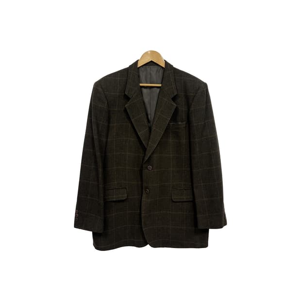 파크랜드 빈티지 패턴 캐시미어 체크 블레이저