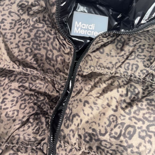 마르디메크르디 호피 리저시블 레오파드 패딩 갸루 오네갸루