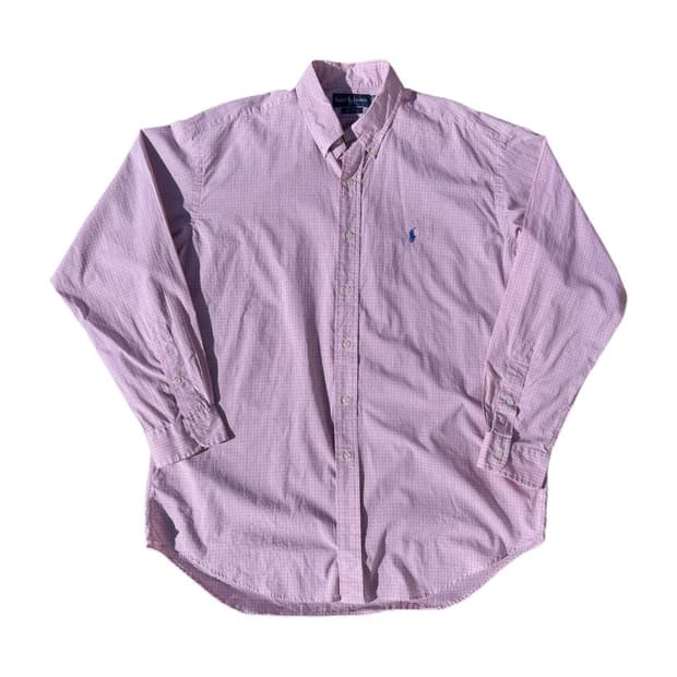 PRL button down gingham check shirts