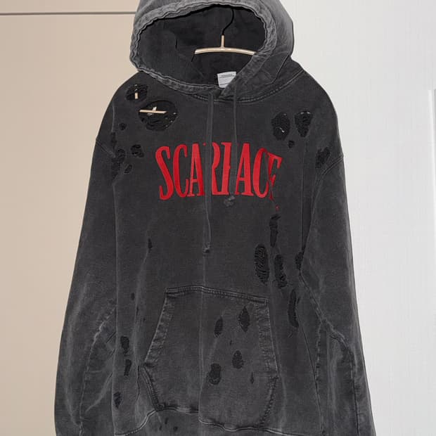 LMC X SCARFACE DESTROYED HOODIE black
