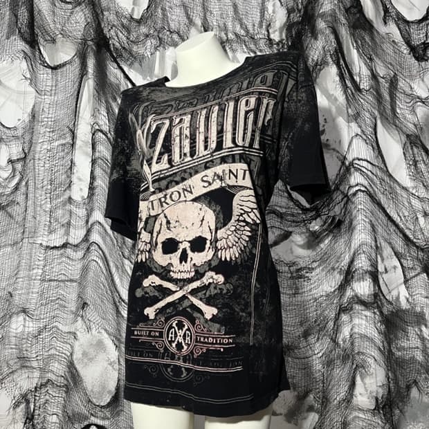 XZAVIER Punk skull Tattoo t-shirt