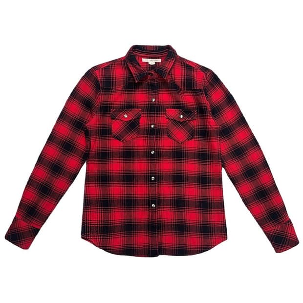 LEVI'S 폴란넬 체크 웨스턴 셔츠 레드 M