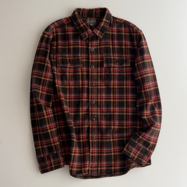 엘엘빈 체크 플란넬 셔츠 XL