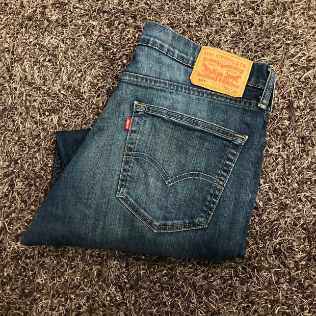 리바이스 511 워싱 데님 팬츠