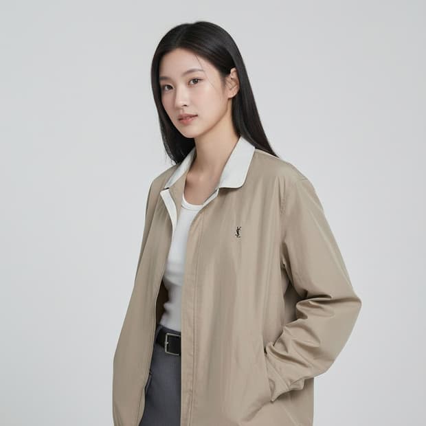 입생로랑 베이지 바람막이 자켓 105