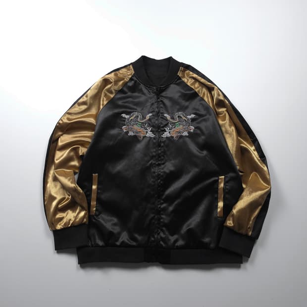 빈티지 엠보더리 자수 스카쟌 자켓 (L)