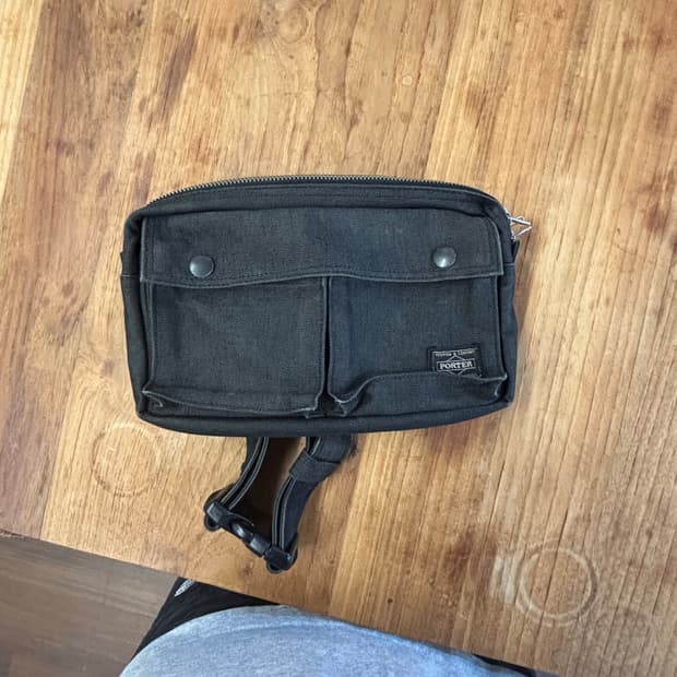 Porter denim waist bag