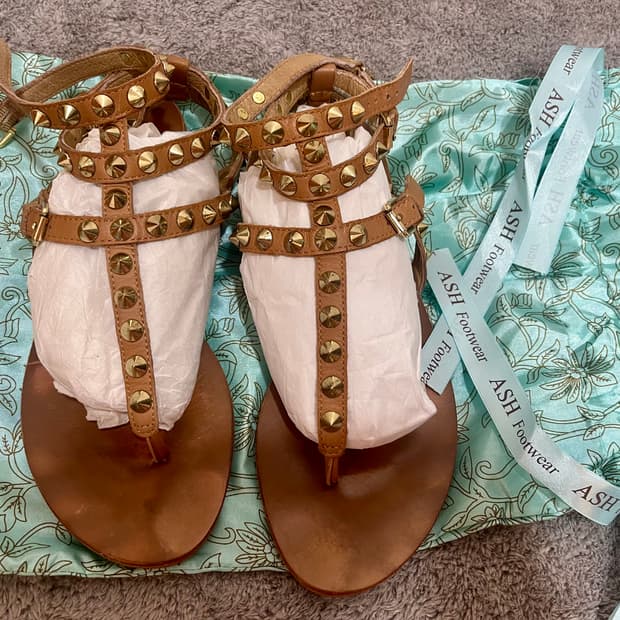 ASH 스터드 샌들 브라운/37사이즈