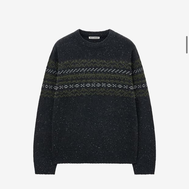 [m] 인사일런스 믹스드 자카드 니트