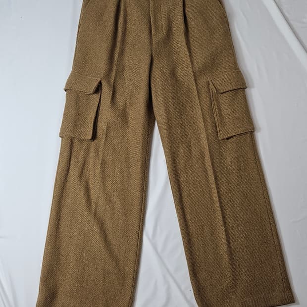 앤더슨벨 프리마 카고 와이드 팬츠 포켓 트라우저 트위드 울 L
