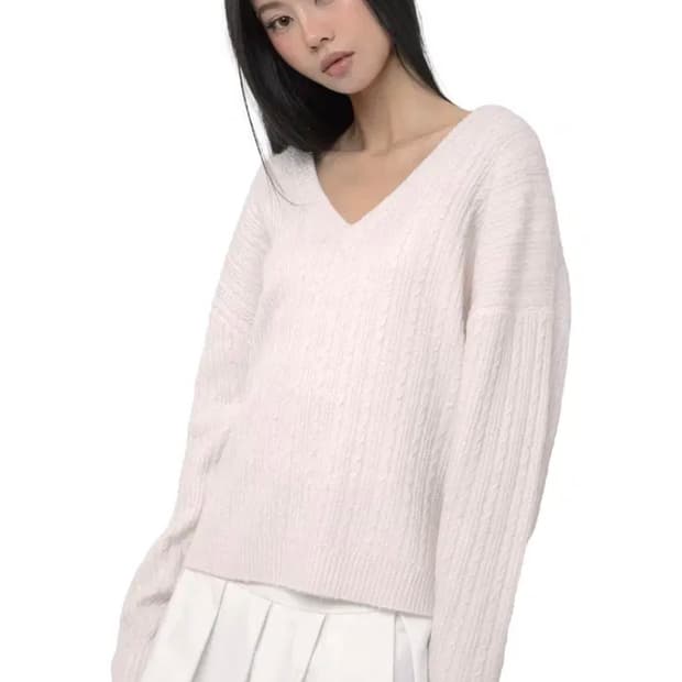 클리시어 리릭 케이블 니트 Lyric tie-back cable knit