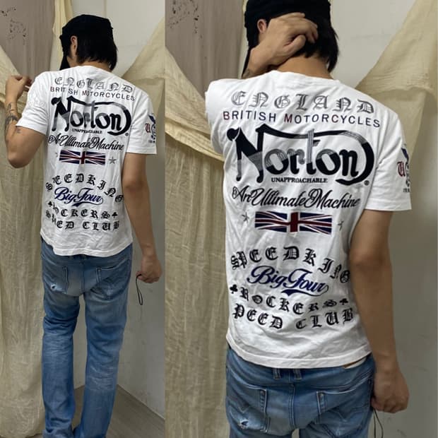 [Norton]Back Print White Tee