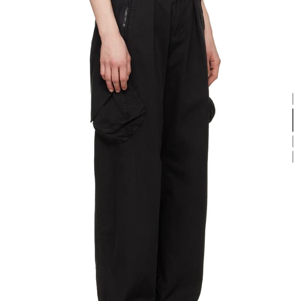 Black Dyeing Cargo Pants