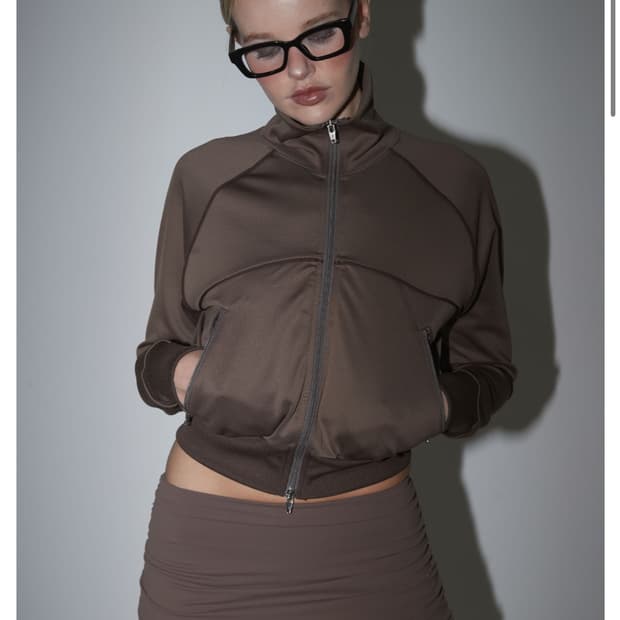 SPORTY TRACK JACKET BROWN