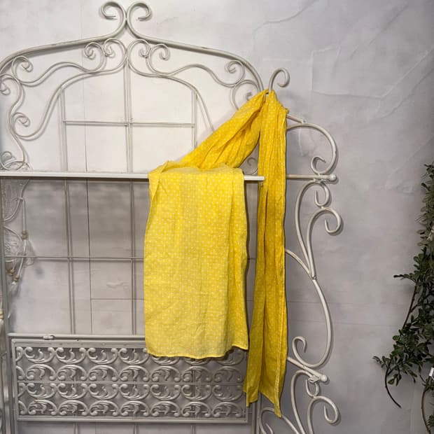 Lemon yellow dot scarf
