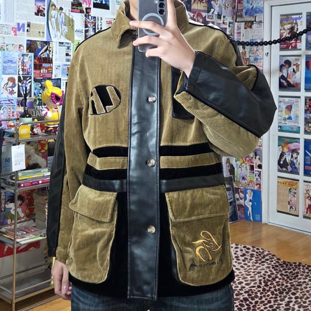 JPN 코듀로이 레더 브라운 필드 자켓