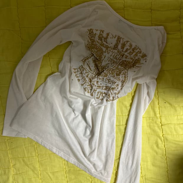 글리터 프린팅 펑크 롱슬리브 