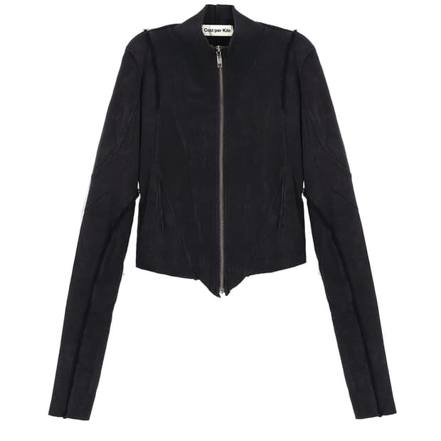 cost per kilo ACRYL ZIP JACKET BLACK 니트 