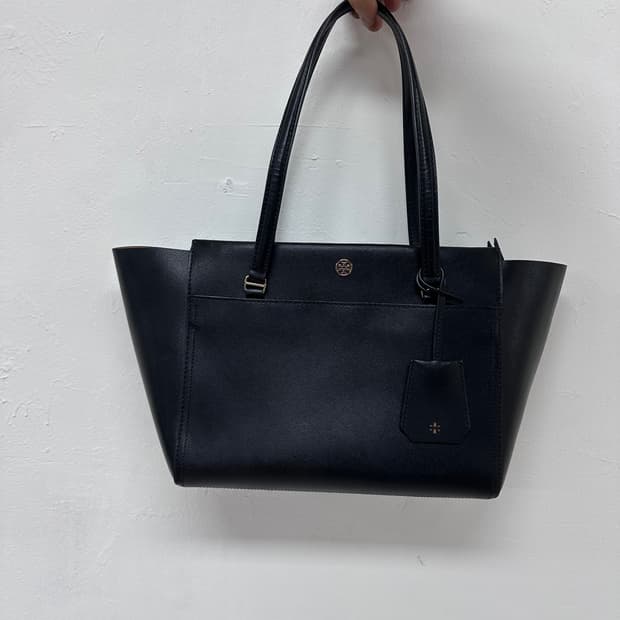 Tory Burch 토리버치 블랙 가죽 토트백 숄더백