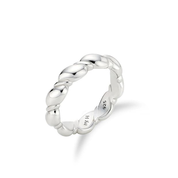 바이이에르 [925 silver] Rope ring (White) 17호