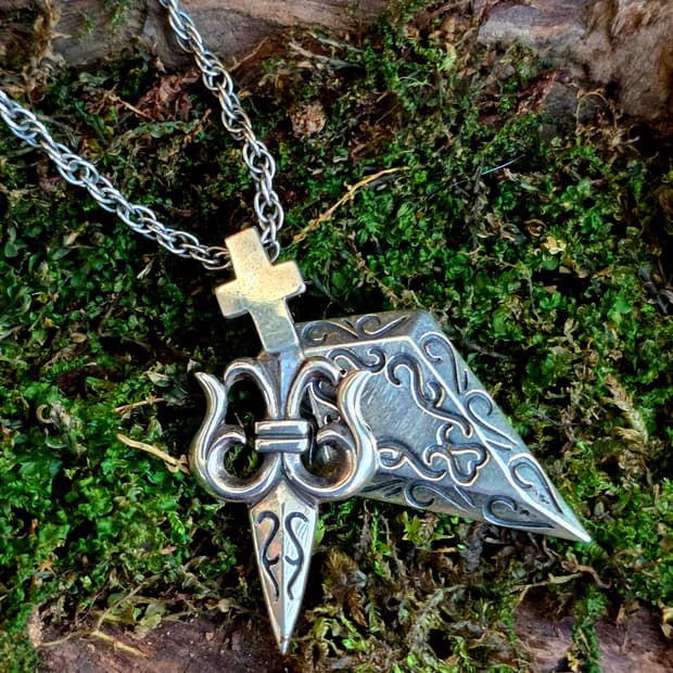 Silver925  cross arrowhead nacklace