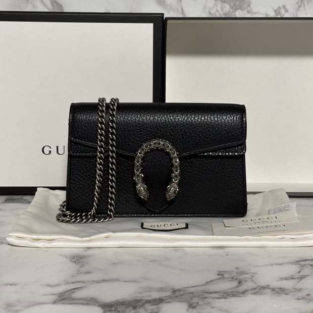 [ 새상품,OS ] 구찌 디오니서스 슈퍼 미니백 블랙 