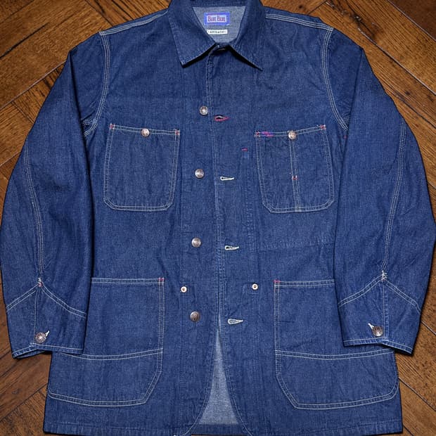 BLUE BLUE japan 블루블루 재팬 데님 커버올 자켓