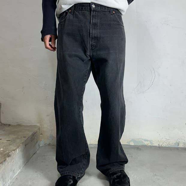 00's 빈티지 리바이스 517 블랙 부츠컷 플레어진