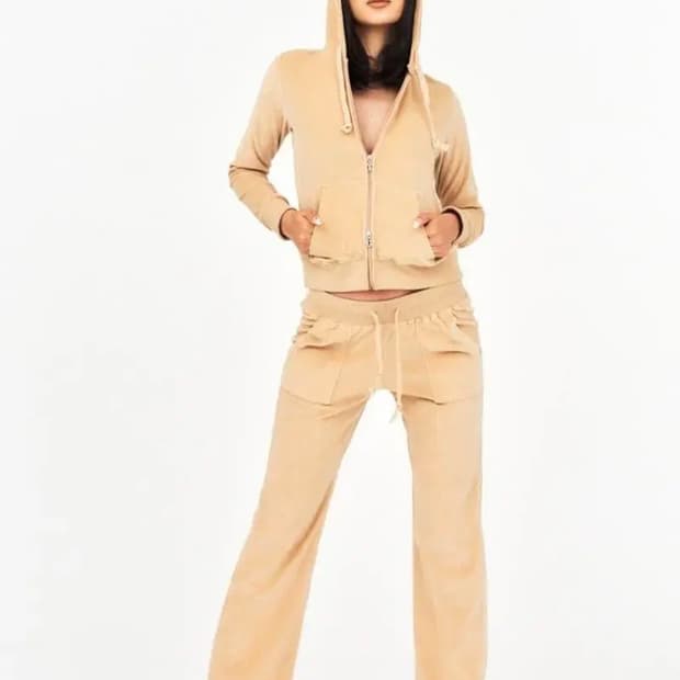 탠저 tanger y2k 벨벳 벨루아 팬츠 누드 m 사이즈