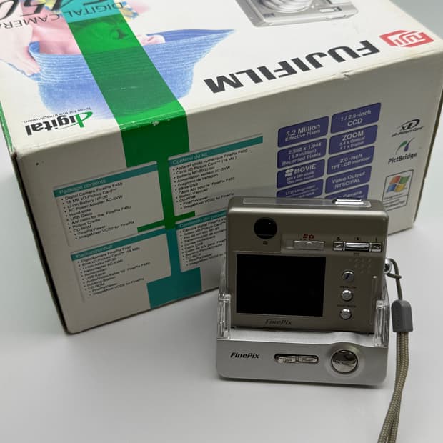 후지필름 파인픽스 f450 그레이 풀박스 빈티지 디지털 카메라