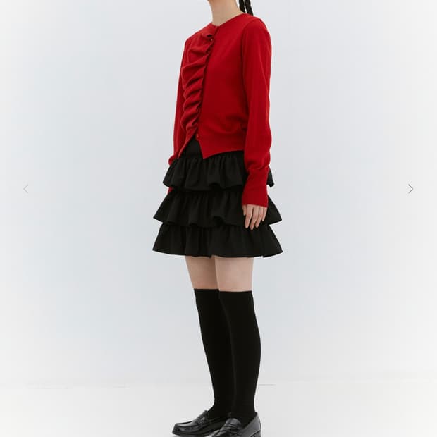 버뮬라 RUFFLE MINI SKIRT (BLACK)