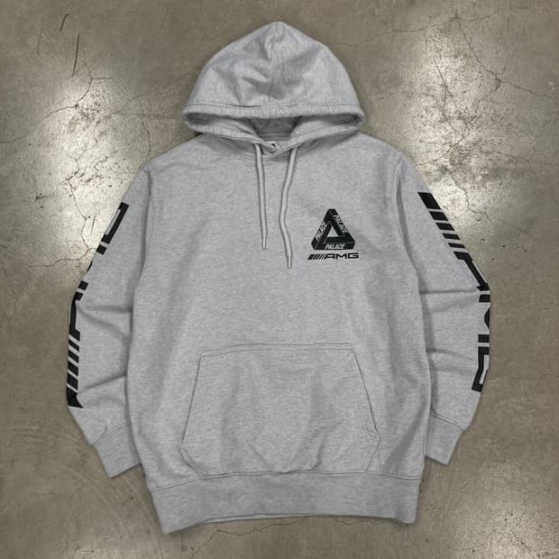 팔라스 x AMG 그레이 컬러 빅로고 후드티