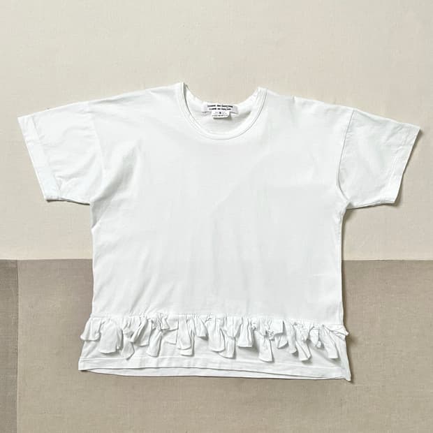 꼼데가르송 프릴 헴 티셔츠 comme des garcons frill