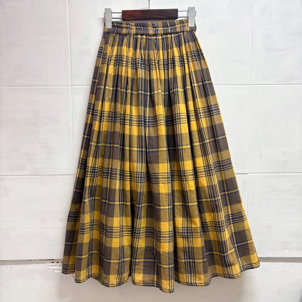 samansa mos2 사만사모스 코튼 체크 롱스커트 JPN