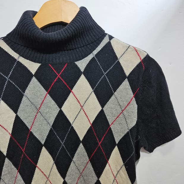 미국 브랜드 탈보츠(talbots) 실크 캐시미어 아가타무늬 반팔